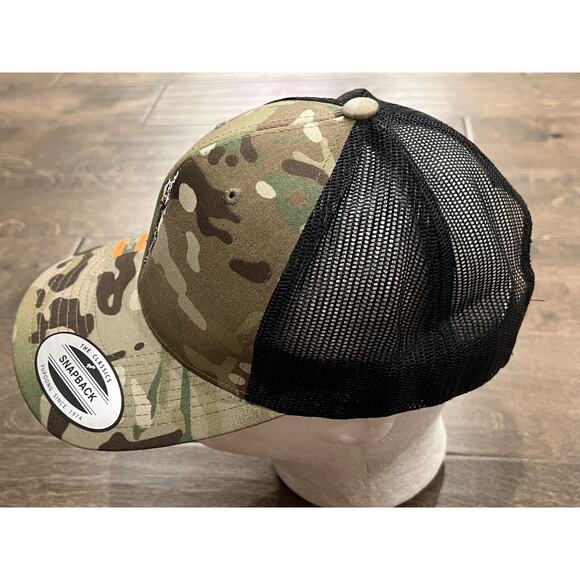 Yupoong MultiCam Mens Camo Camouflage Adjustable Snapback Trucker Hat Cap NWOT - Picture 6 of 10